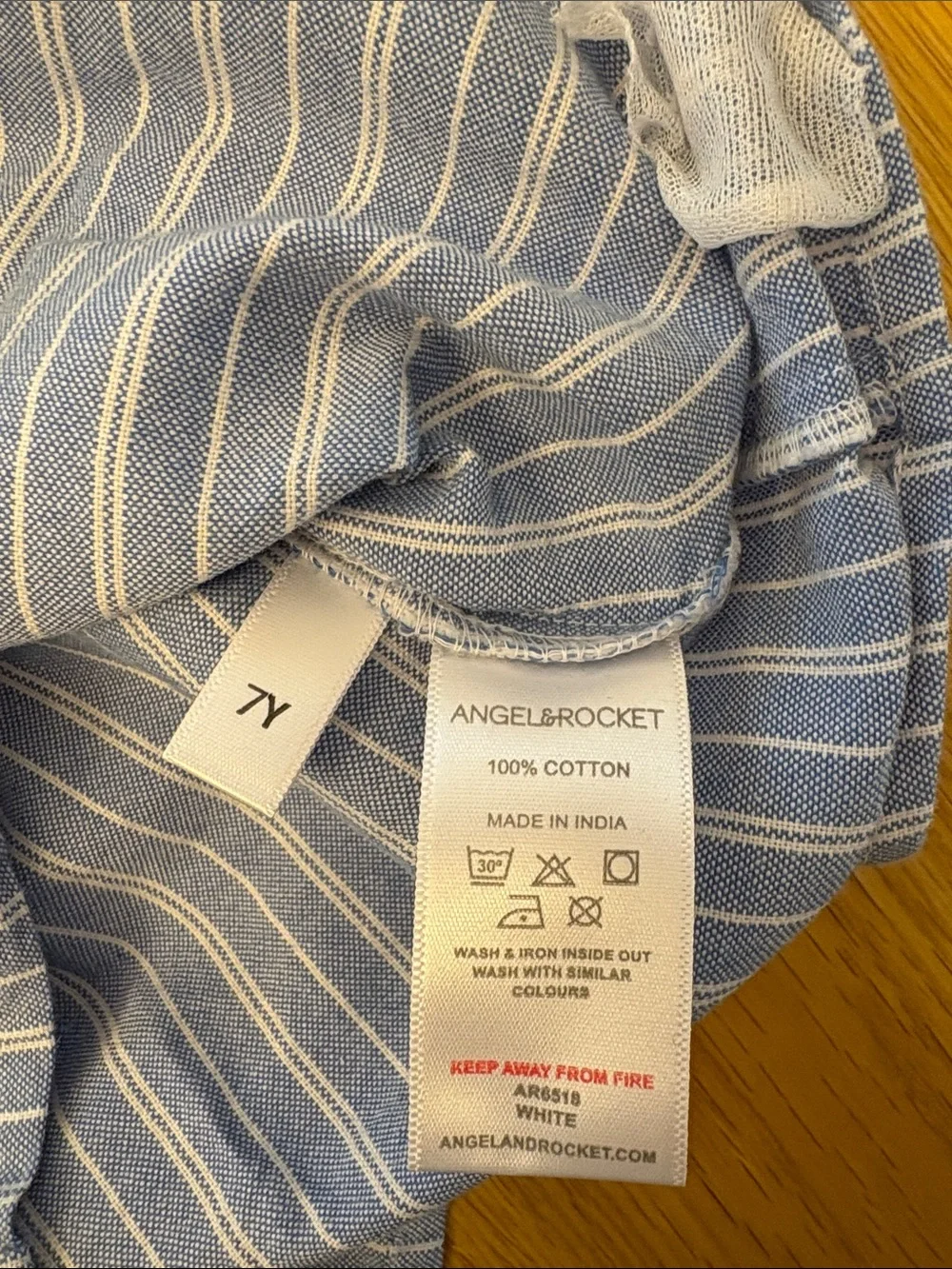 Angel & Rocket Boys Blue Stripe Button-Down Shirt size 7 years